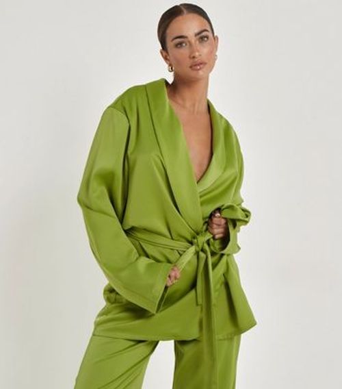 Urban Bliss Green Satin Wrap...