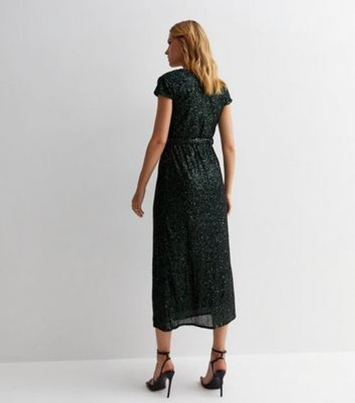 Gini London Dark Green Sequin...