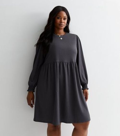 Curves Grey Crinkle Jersey...