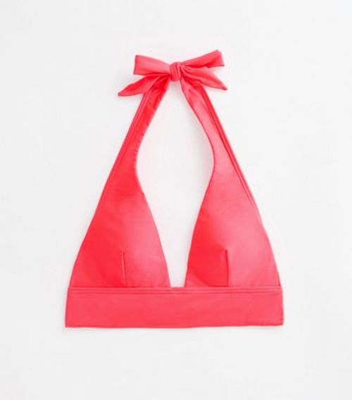 Red Halter-Neck Bikini Top...