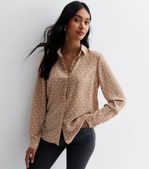 Camel Heart Print Long Sleeve...