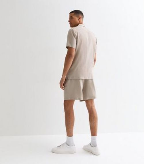 Men's Stone Linen Blend Short...