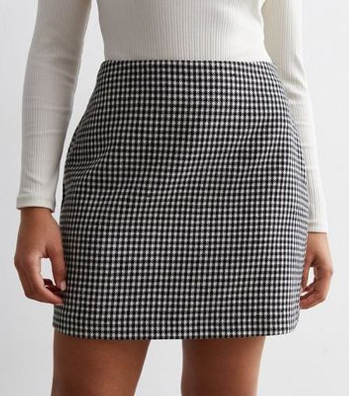 Petite Black Dogtooth Print...