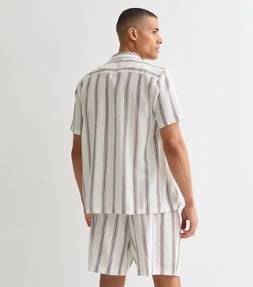 Men's White Stripe Relaxed...