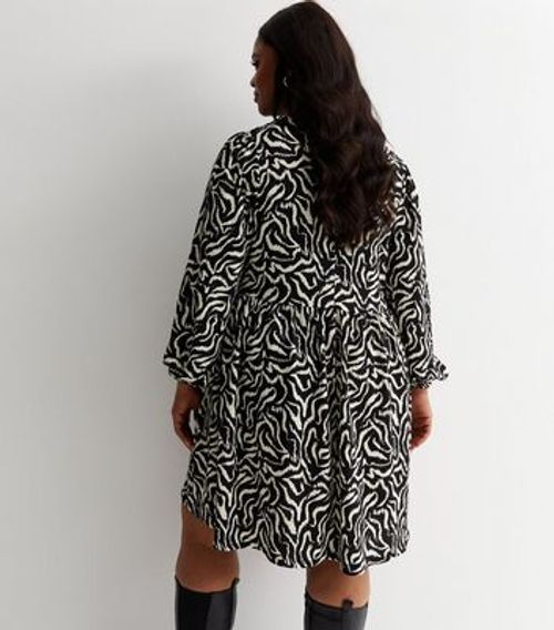 Curves Black Squiggle Print...