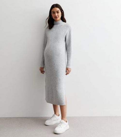 Maternity Pale Grey Knit High...