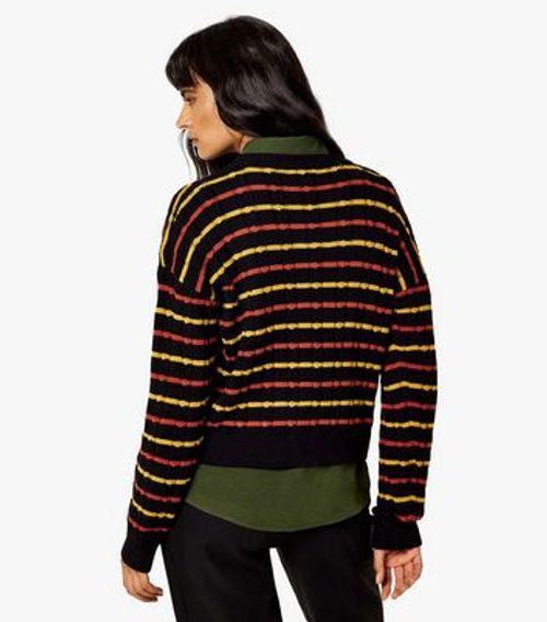 Apricot Black Stripe Knit...