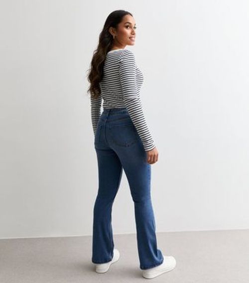 Blue Waist Enhance Quinn Bootcut Jeans