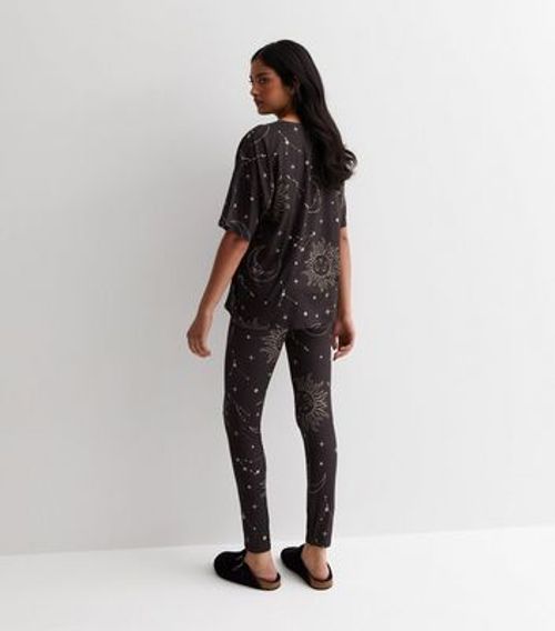 Black Legging Pyjama Set with...