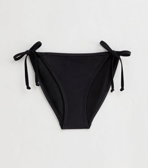 Black Tie Side Bikini Bottoms...