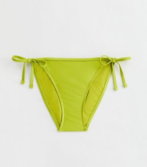 Lime Green Tie Side Bikini...