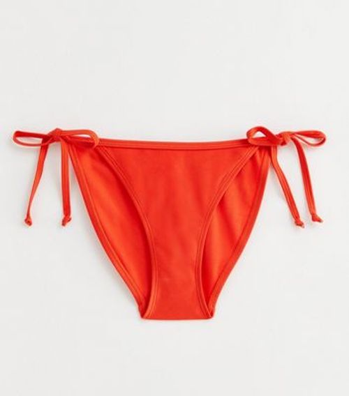 Red Tie Side Bikini Bottoms...