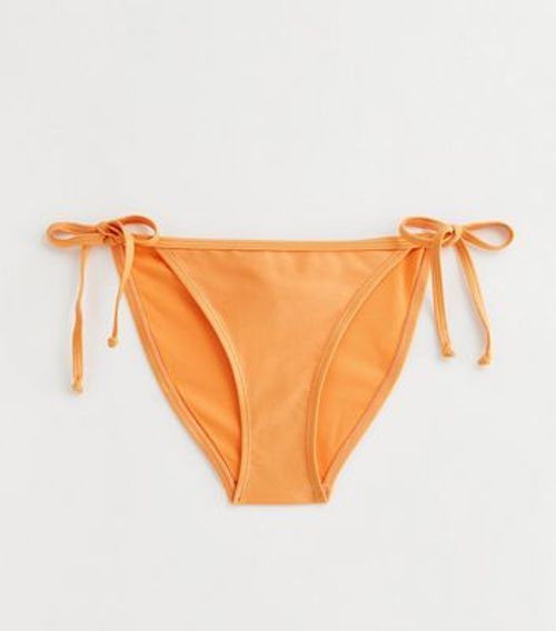 Bright Orange Tie Side Bikini...