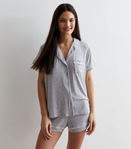 Pale Grey Short Pyjamas with...