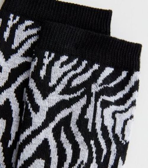 Black Zebra Print Socks New...