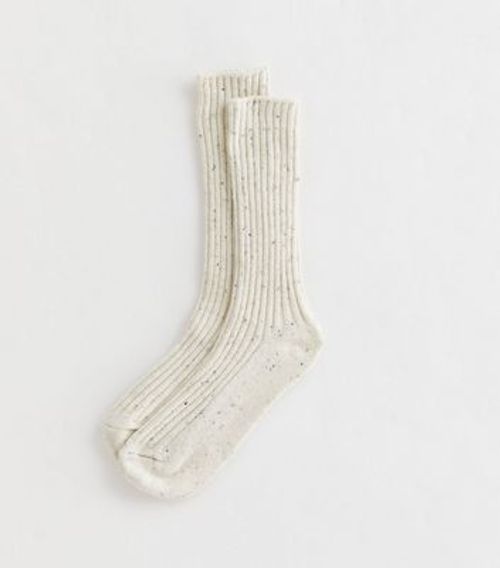 Cream Ribbed Lounge Socks New...