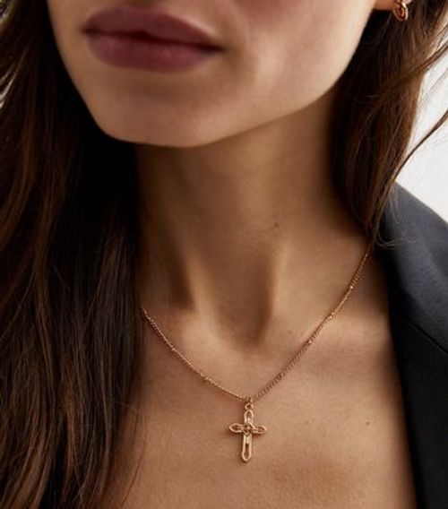 Gold Cross Pendant Chain...