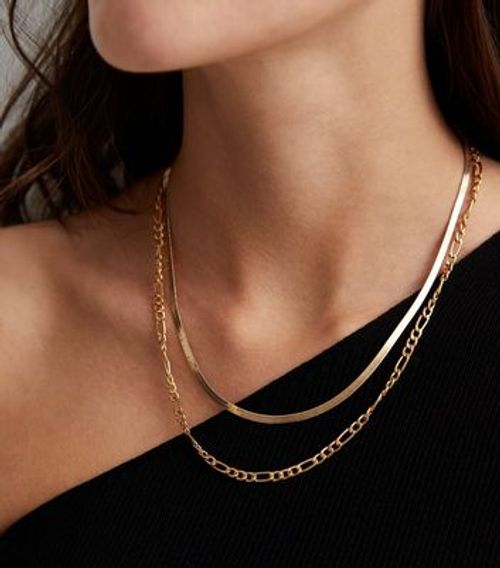 Gold Chain Layered Necklace...