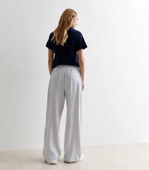 Pale Grey Jersey Wide Leg...