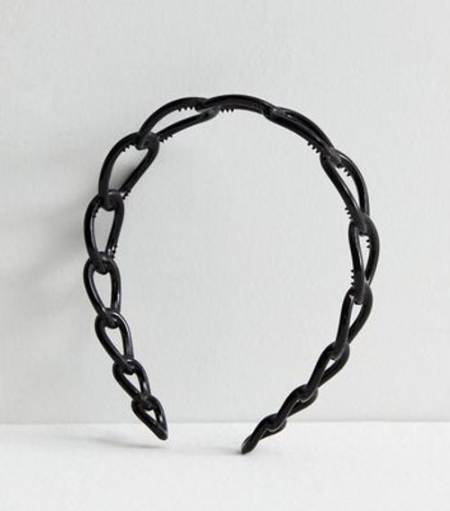 Black Shiny Link Headband New...