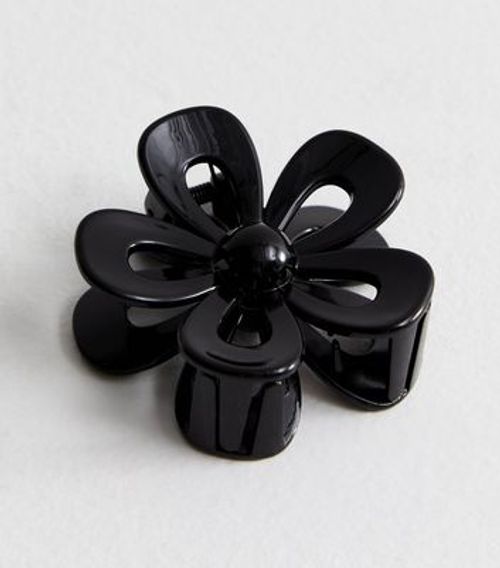 Black Shiny Cut Out Flower...