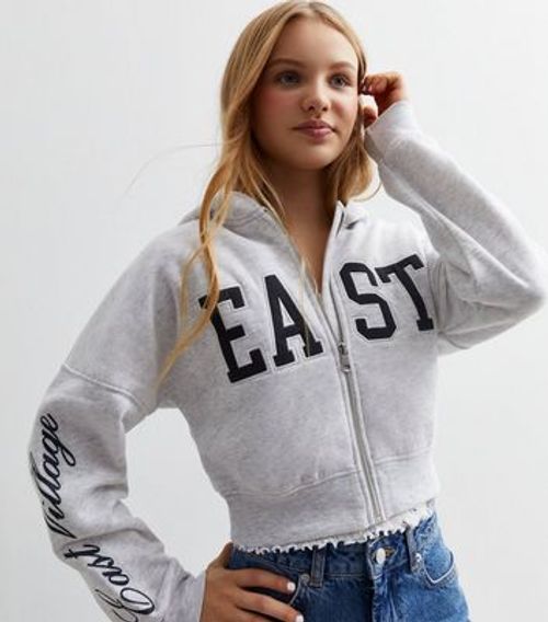 Girls Grey East Logo Zip Up...