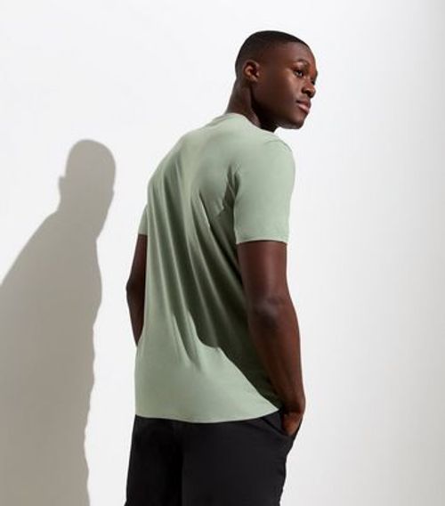 Men's Light Green Crew Neck...