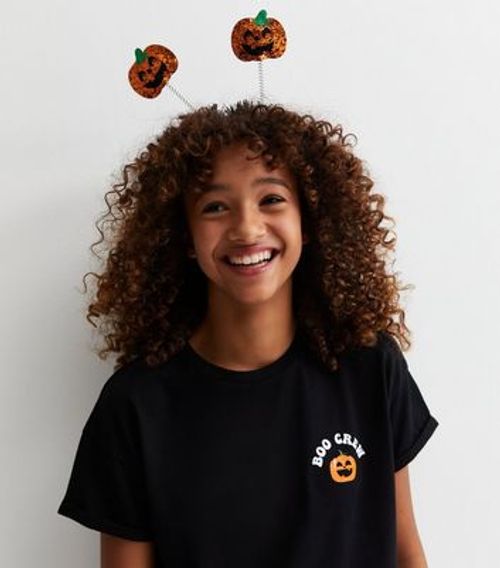 Girls Black Cotton Boo Crew...