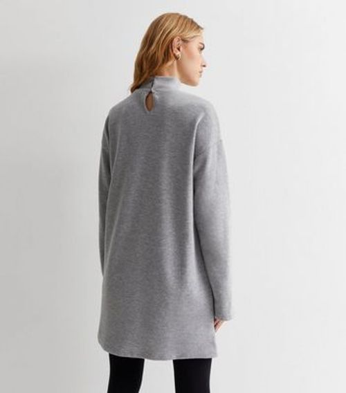 Pale Grey Roll Neck Longline...