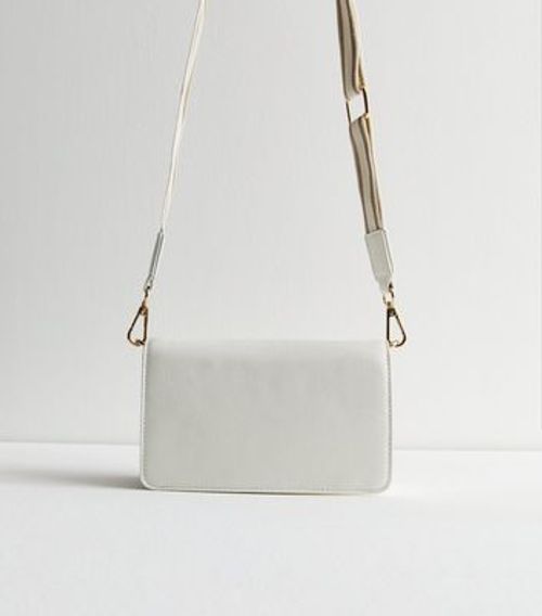 White Leather-Look Cross Body...