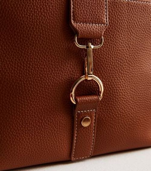 Tan Leather-Look Snaffle...