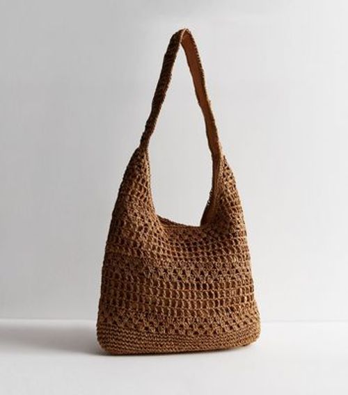 Tan Woven Slouchy Hobo...