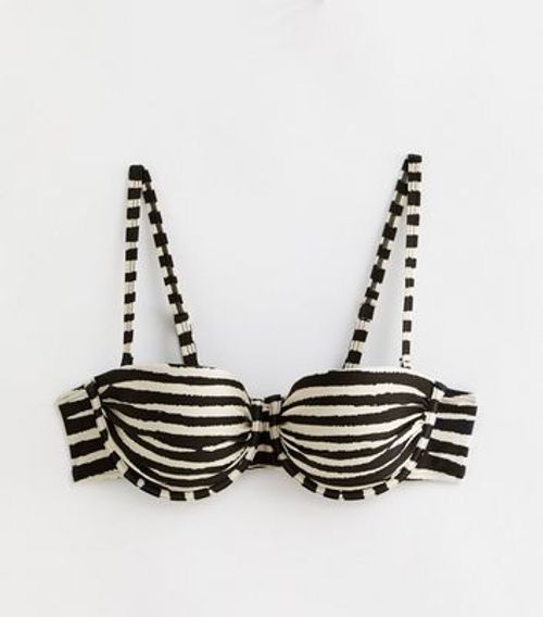 Black Zebra Print Balconette...