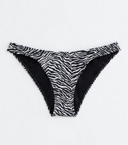 Black Zebra Print Bikini...