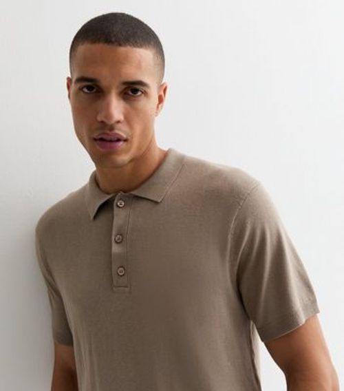 Men's Light Brown Fine Knit...