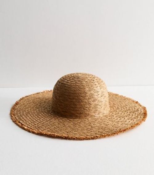 Tan Straw Effect Floppy Hat...