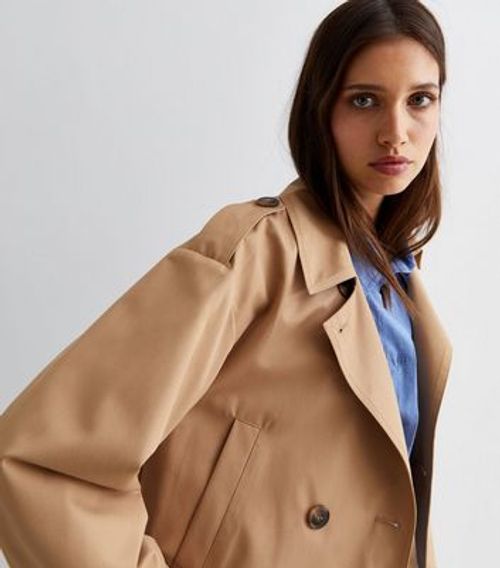 Camel Crop Trench Jacket New...