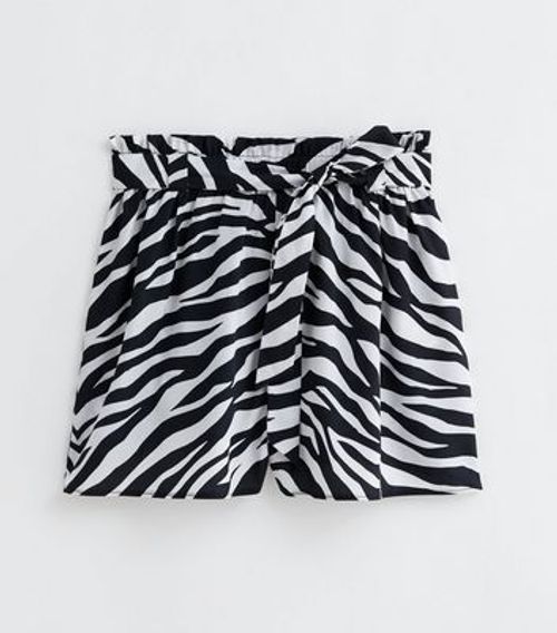 Black Zebra Print Belted...