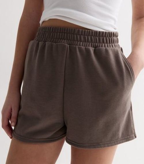 Brown Jogger Shorts New Look