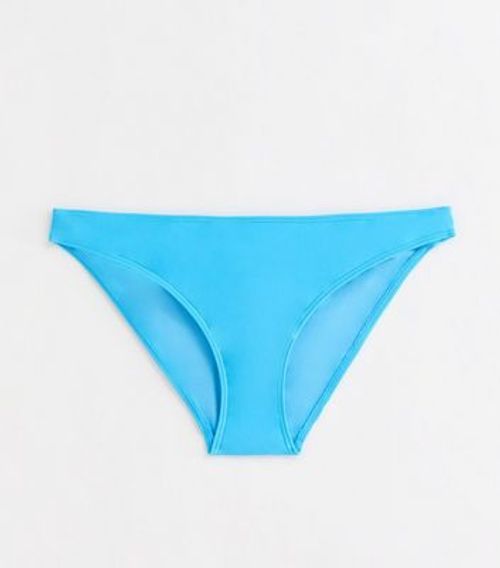 Blue Mid Rise Hipster Bikini Bottoms New Look