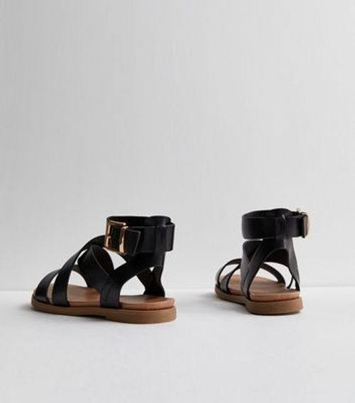 Black Cross-Strap Gladiator...