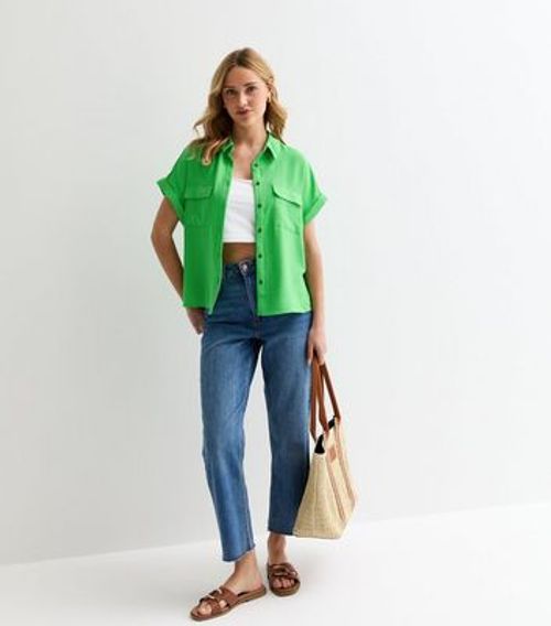 Green Short Sleeve Shirt New...