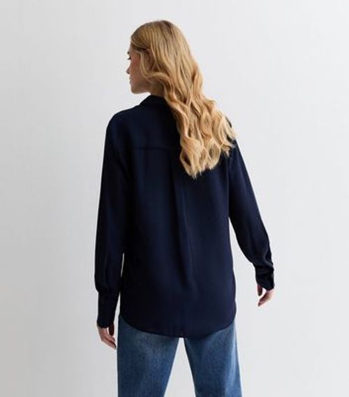 Navy Long Sleeve Shirt New Look