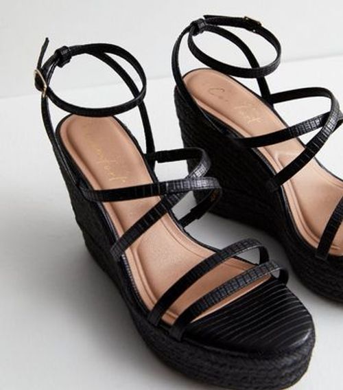 Black Strappy Platform...