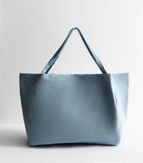 Blue Denim Slouch Tote Bag...