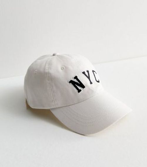 Cream NYC Embroidered Cap New...