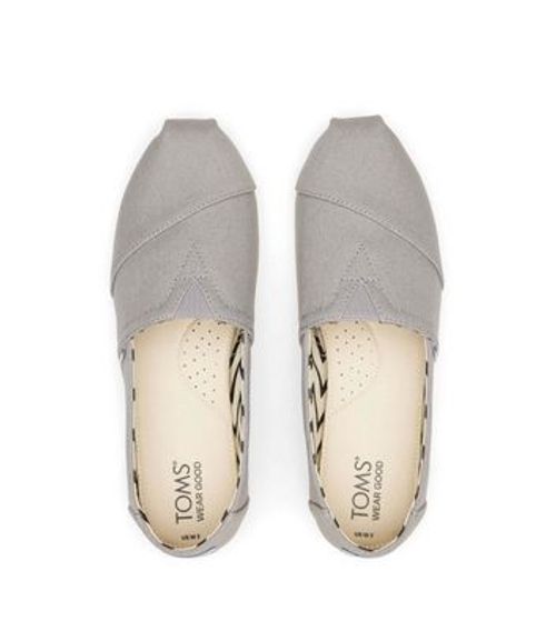 TOMS Pale Grey Canvas Slip On...