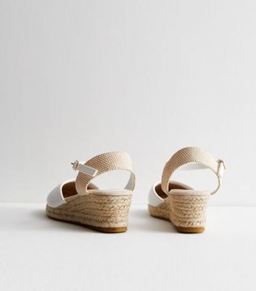 White Low Wedge Espadrille...