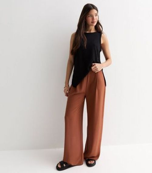 Rust Wide Leg Trousers New...