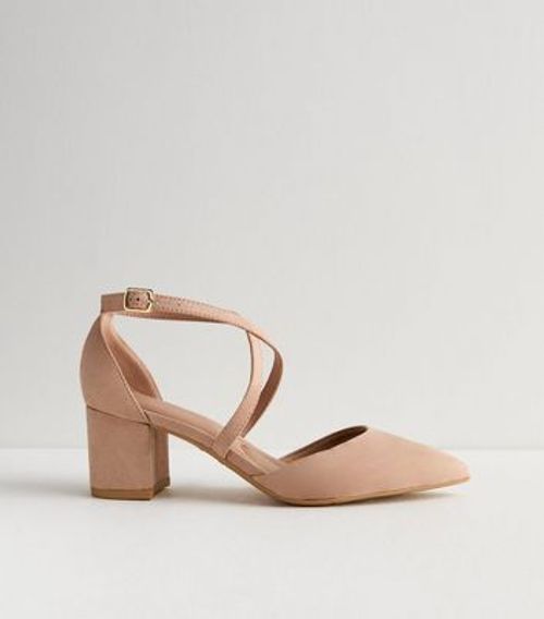 Pink Suedette Pointed Mid...